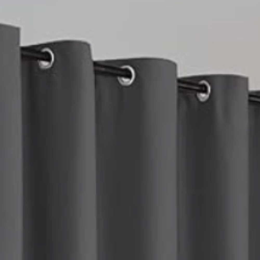 Extra-Wide GRAY Valance with Grommets